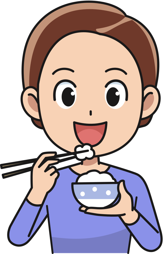 OnlineLabels Clip Art - Man Eating Rice